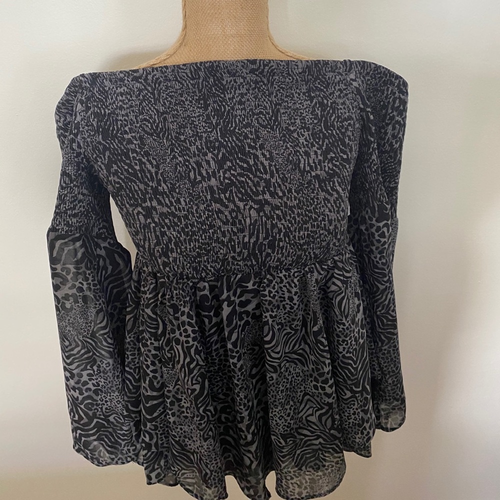 Leopard off the shoulders top